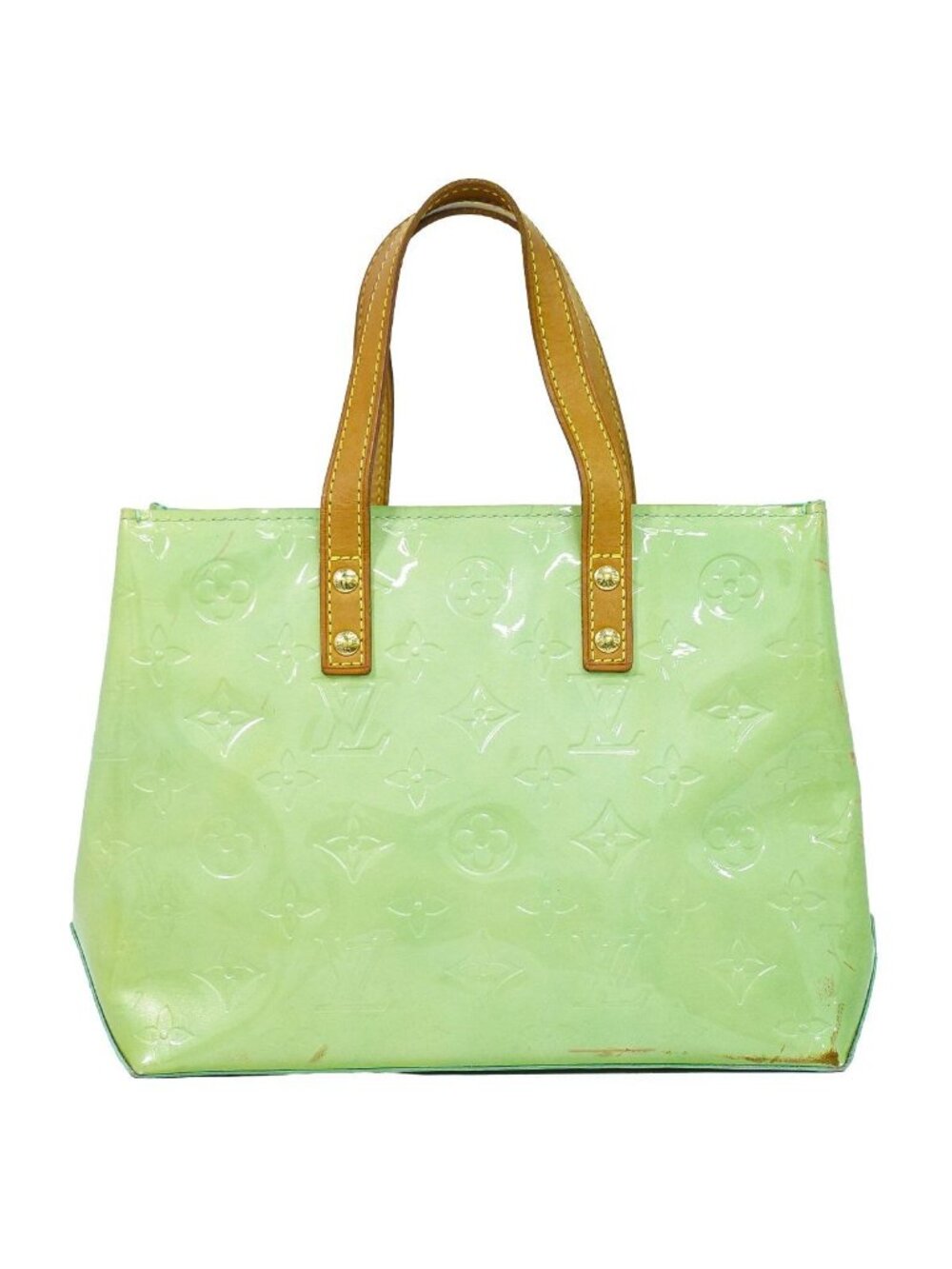 Louis Vuitton LV Reade PM Vernis Leather Tote Peppermint